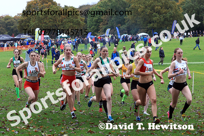 Womens under-17s, 2024 Northern Cross Country Relays, Graves Park, Sheffield.   Photo: David T. Hewitson/Sports for All Pics